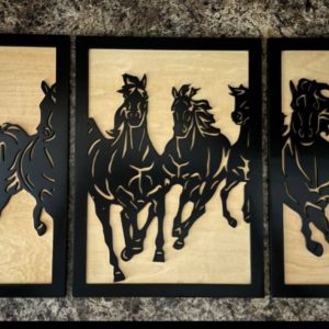 3-Piece Running Horse Wall Decor Set