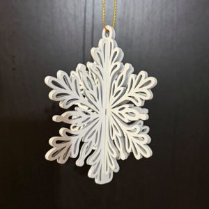 3D Wooden Snowflake Ornament