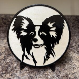 Papillon Wood Decoration with Acrylic Stand